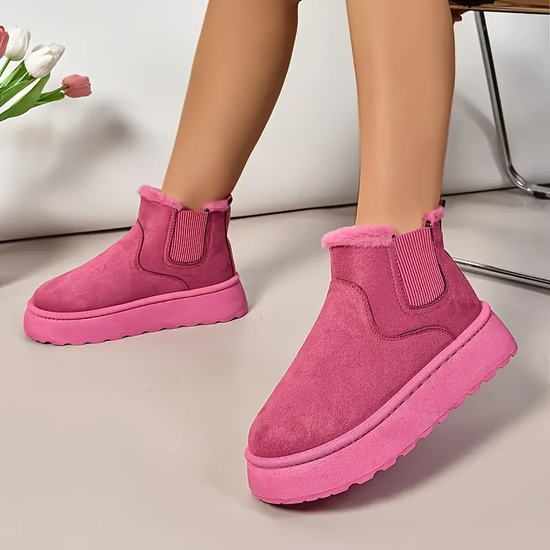 Winterliche Damen Chunky-Heel Stiefel