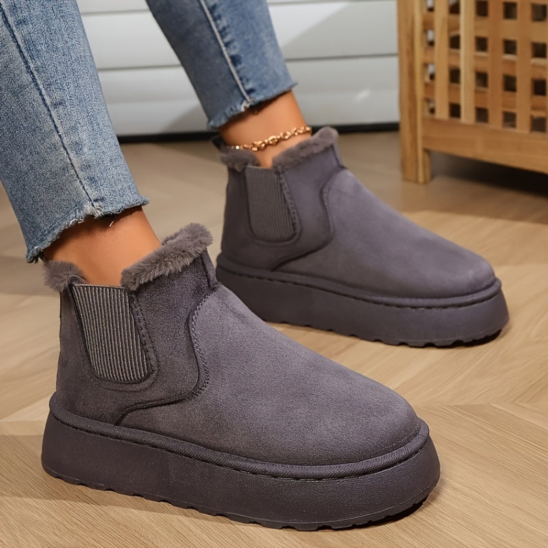 Winterliche Damen Chunky-Heel Stiefel