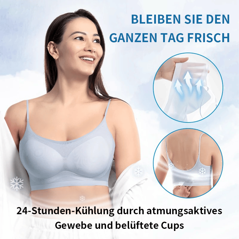 Nahtloser & ultradünner Sommer-Komfort-BH aus Eisseide in Übergröße