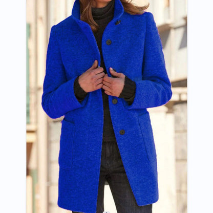 Vintora™ – Retro Damen-Windjacke mit Knöpfen und Stehkragen
