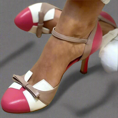 Bellarosa | Bunte Sandalen mit Knoten und Riemen, mit runder Spitze