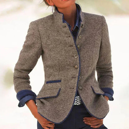 Valeria | Eleganter Cardigan Mit Hohem Kragen, Perfekt Für Einen Schicken Und Warmen Look