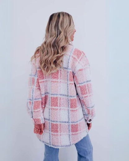 ELINARA - Karierte Fleecejacke