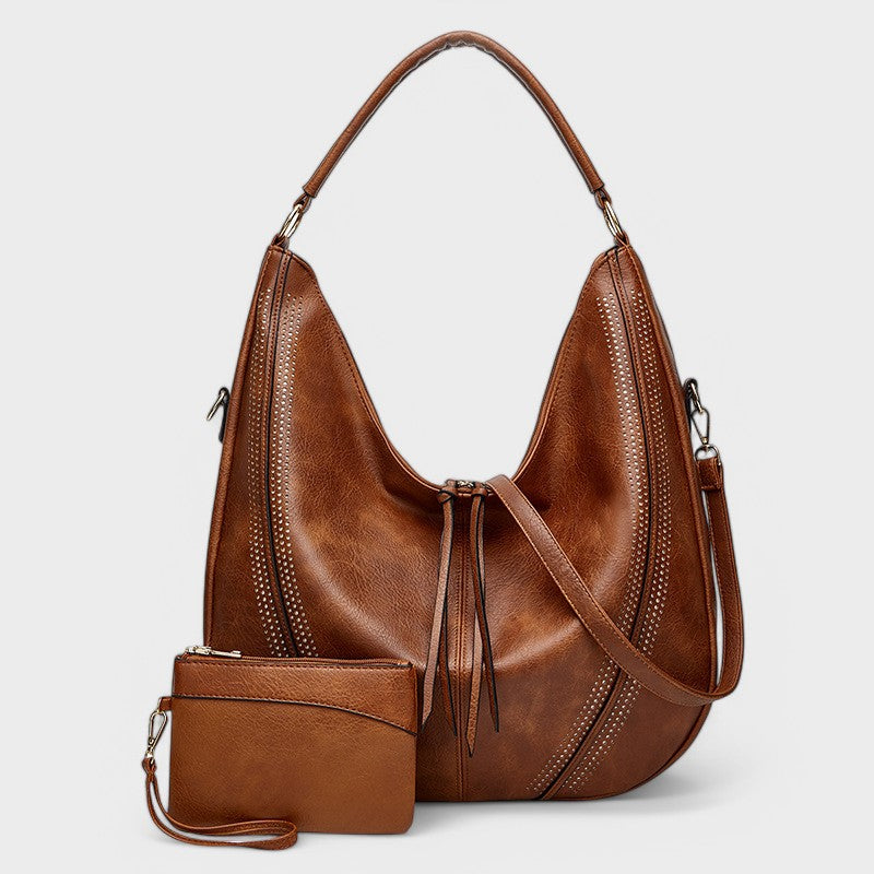 Nora. - Bohemian Hobo-Tasche mit Geldbörse