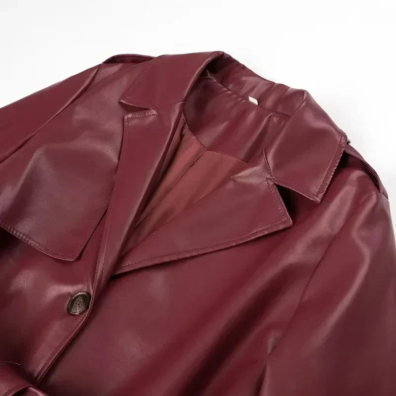 Lange Damenjacke mit Schnürdetails | Ideal für Frühling & Sommer