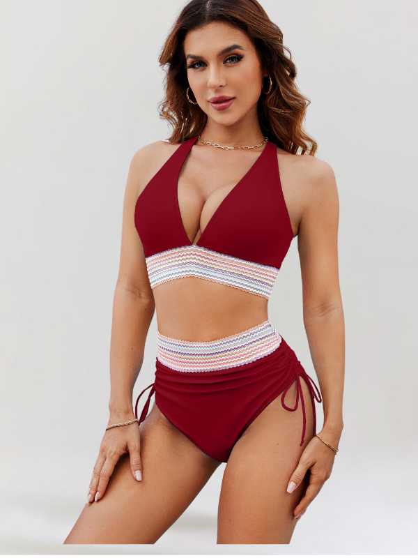 Lidia High-Waist Bikini-Set mit Bauchfreiem Oberteil