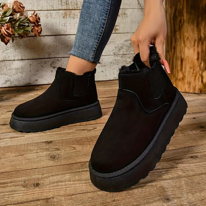 Winterliche Damen Chunky-Heel Stiefel