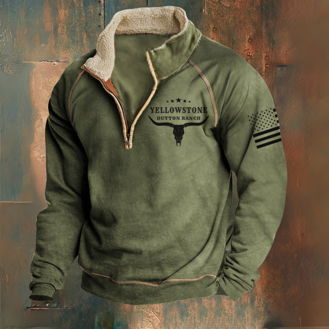 Vintage Pullover mit Reißverschluss