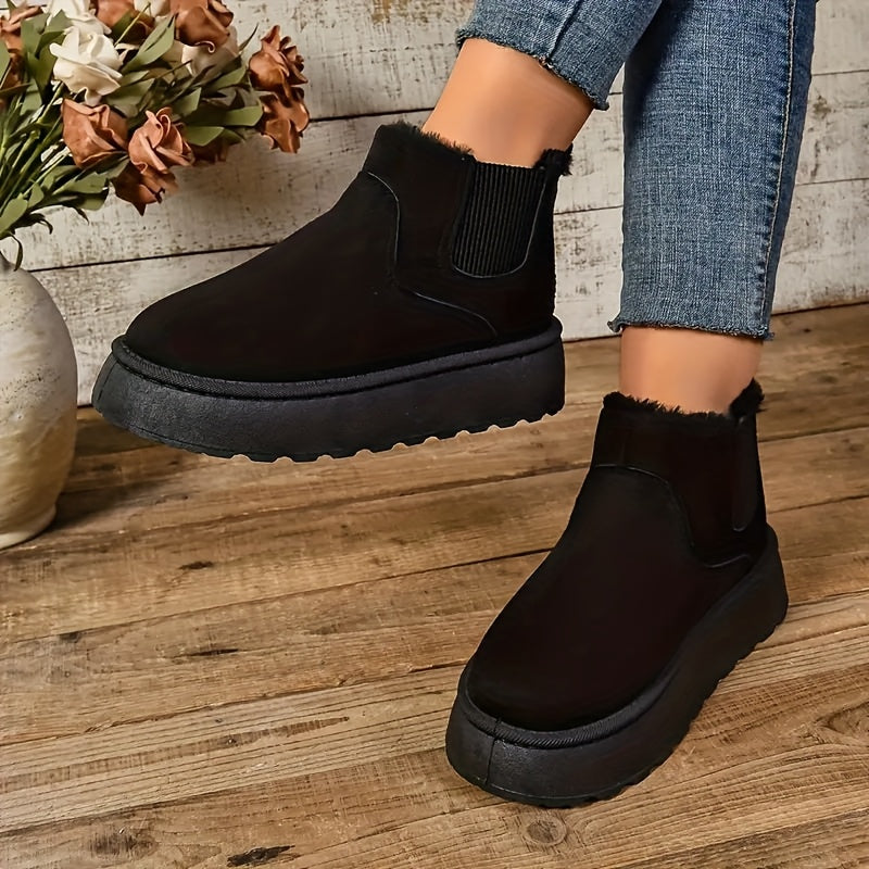 Winterliche Damen Chunky-Heel Stiefel