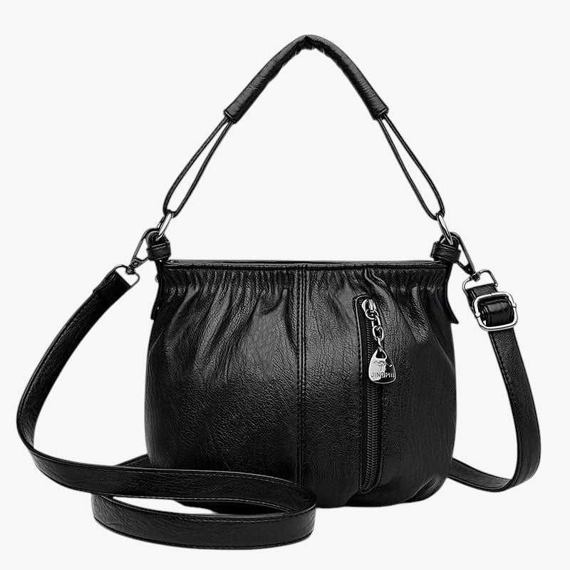 Nora. – Stilvolle Schultertasche mit mehreren Fächern