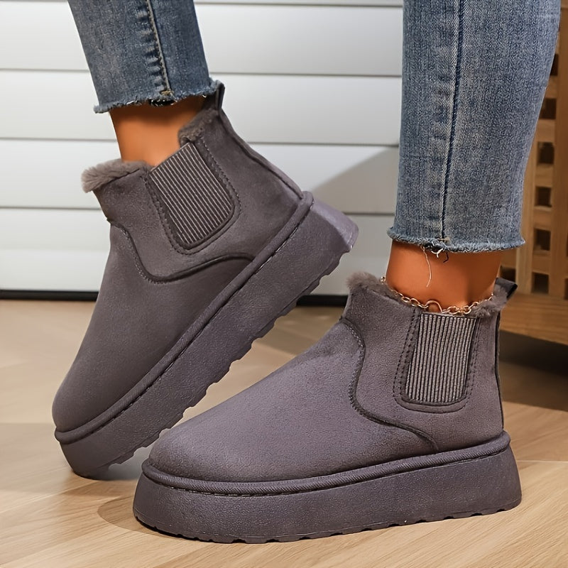 Winterliche Damen Chunky-Heel Stiefel