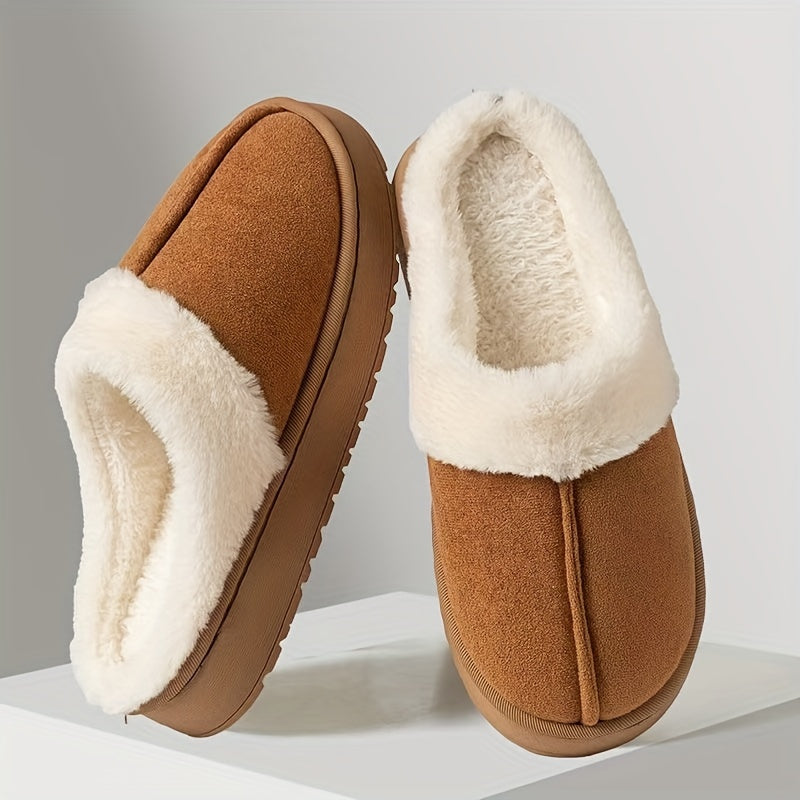 Damen Winter Fleece-Hausschuhe