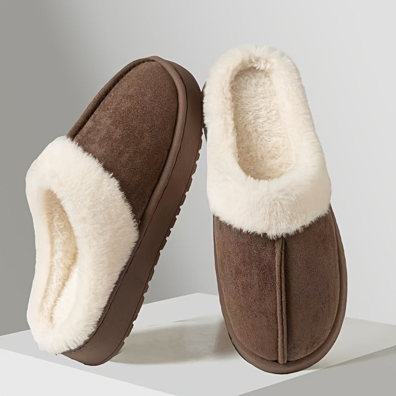 Damen Winter Fleece-Hausschuhe