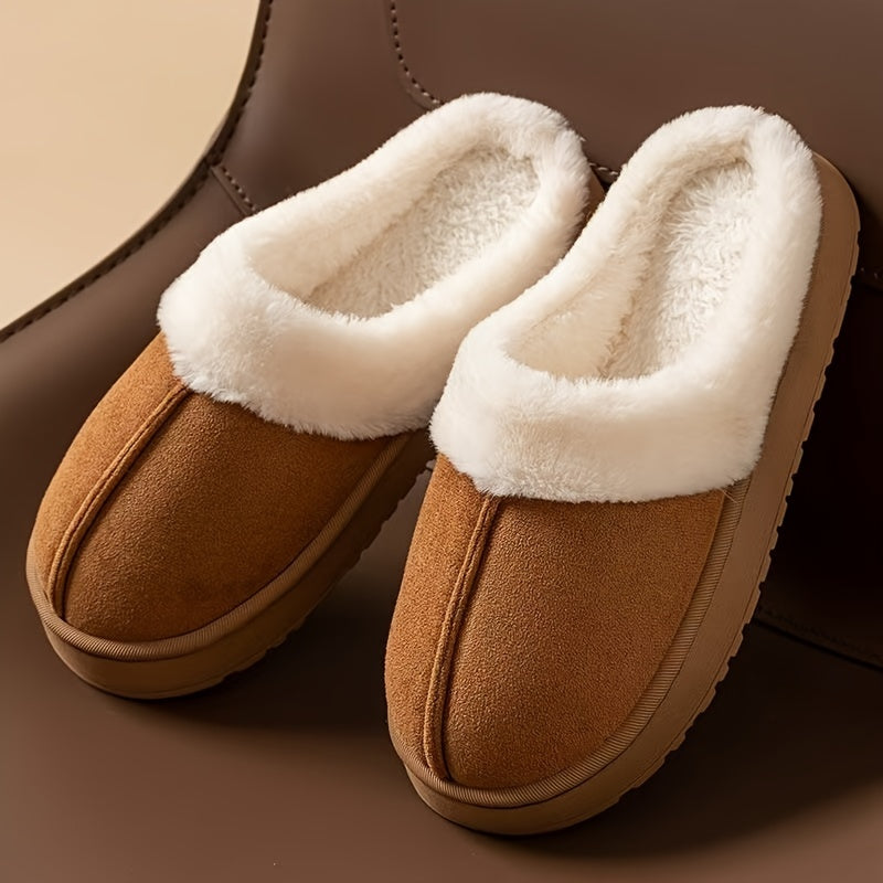 Damen Winter Fleece-Hausschuhe