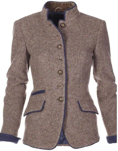 Valeria | Eleganter Cardigan Mit Hohem Kragen, Perfekt Für Einen Schicken Und Warmen Look