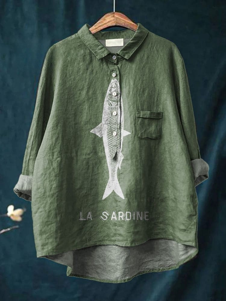 Lily | Sardinen Grafik Shirt