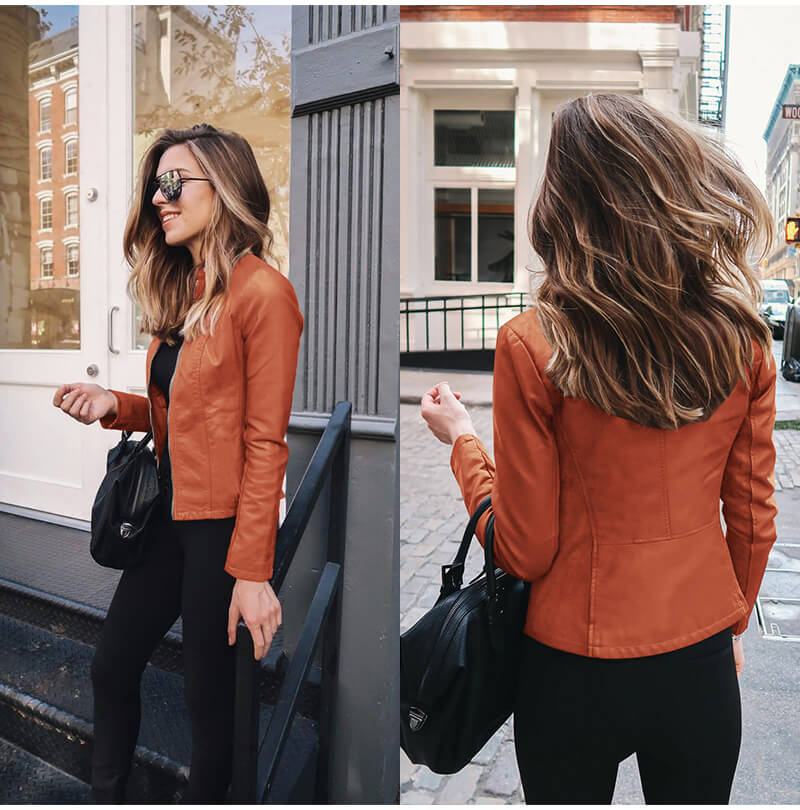 Sophia - Italienische Lederjacke
