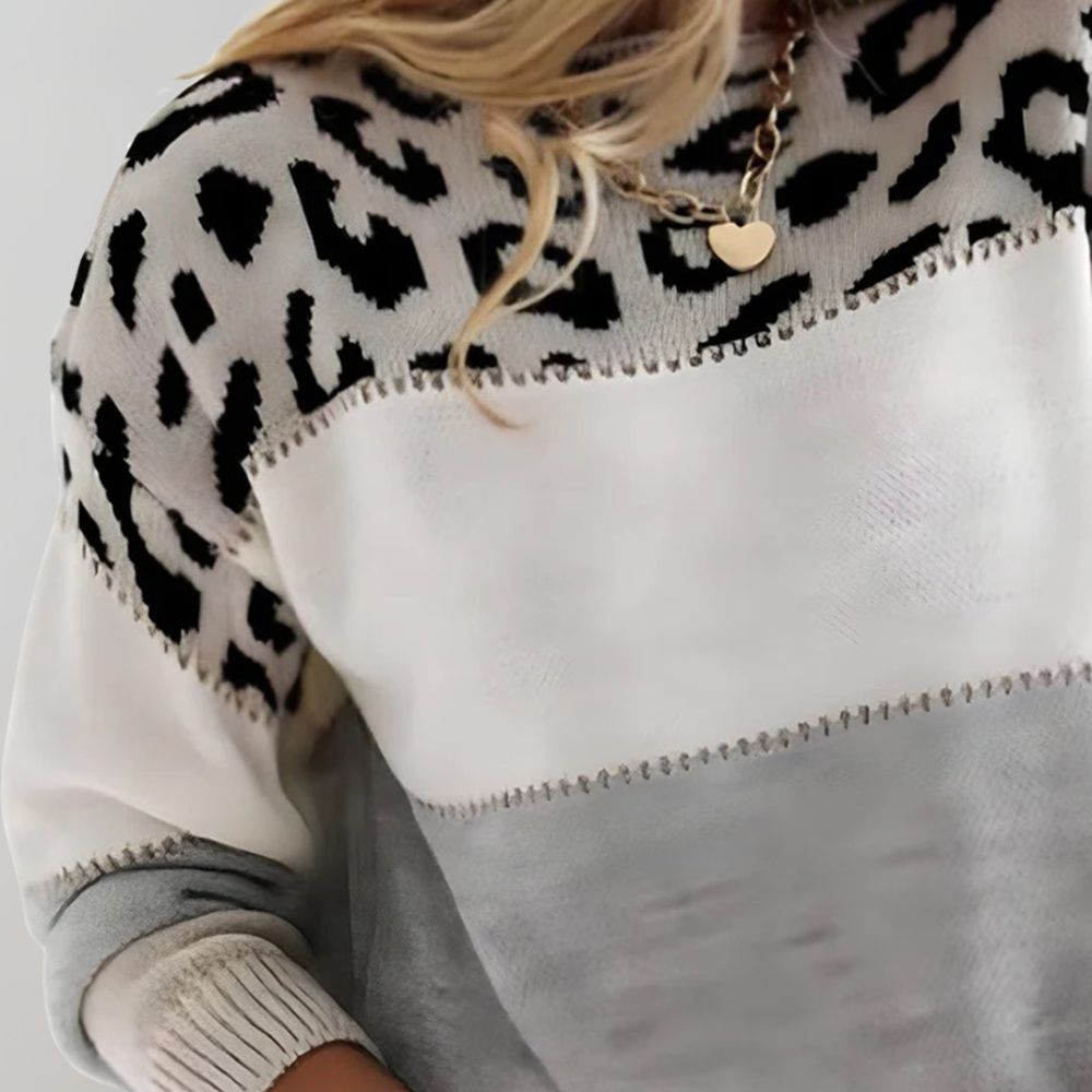 Cheyenne - Leoparden-Print Freizeit Hoodie