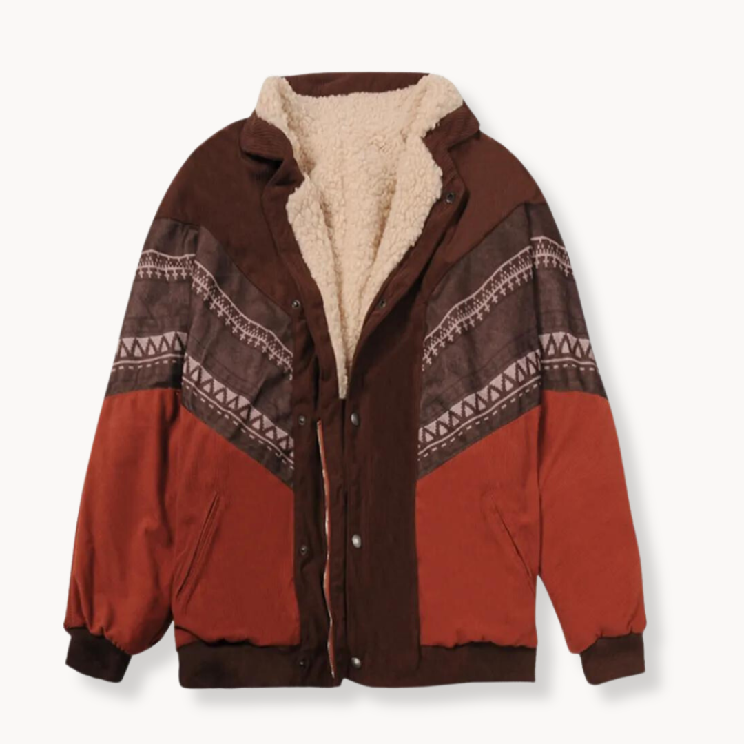 Aztekenmuster Jacke mit offenem Schnitt und langen Ärmeln | Ideal für Frühling, Sommer, Herbst und Winter