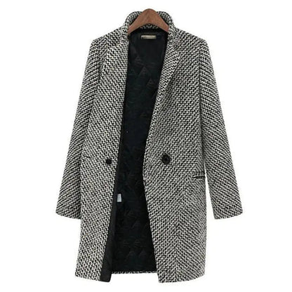 Audrey Eleganter Midi-Langer Mantel für einen stilvollen Look