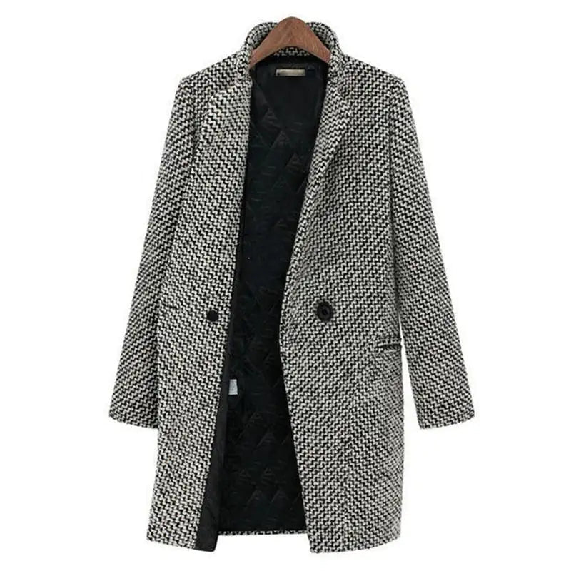 Audrey Eleganter Midi-Langer Mantel für einen stilvollen Look