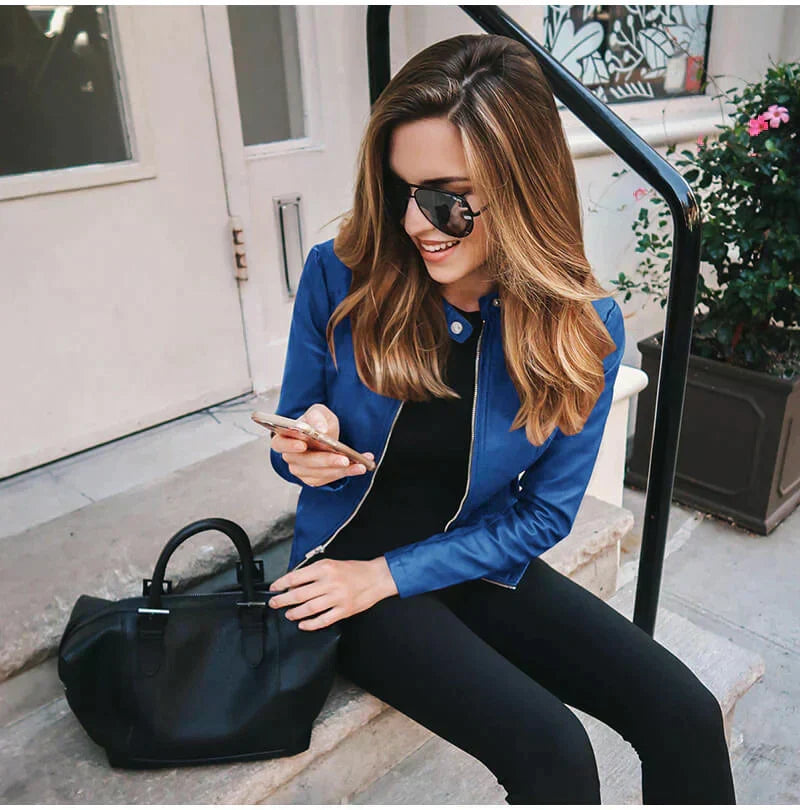 Sophia - Italienische Lederjacke