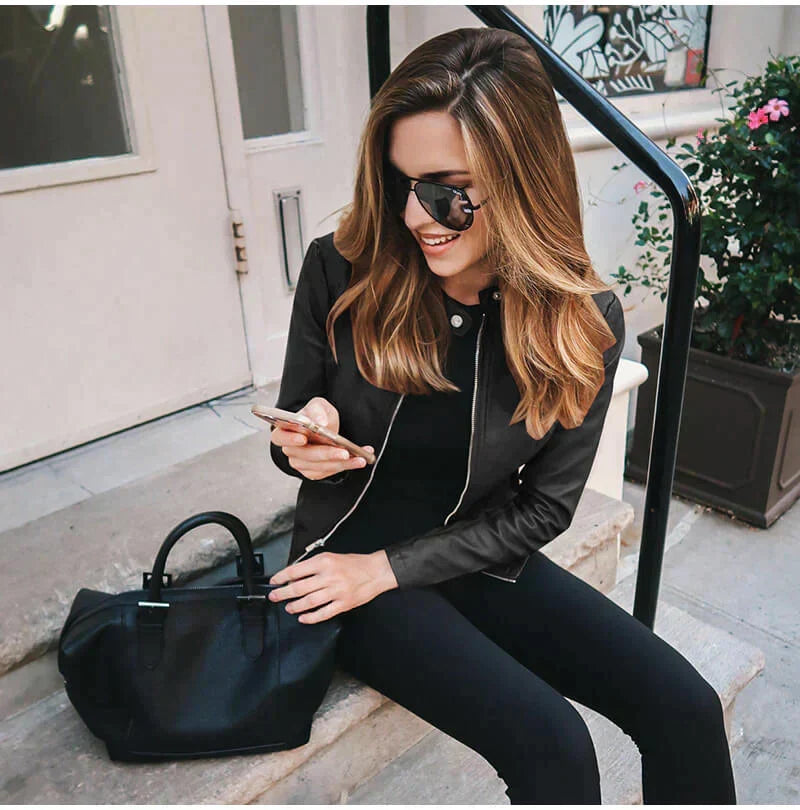 Sophia - Italienische Lederjacke