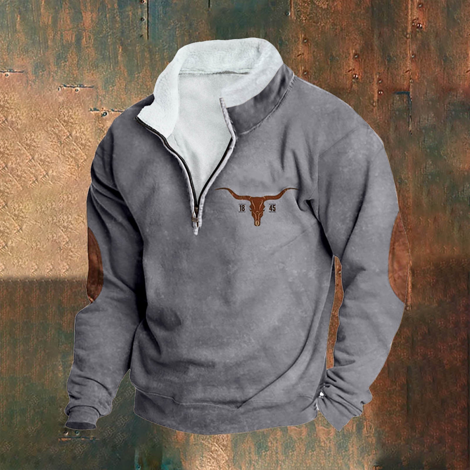 Vintage Pullover mit Reißverschluss