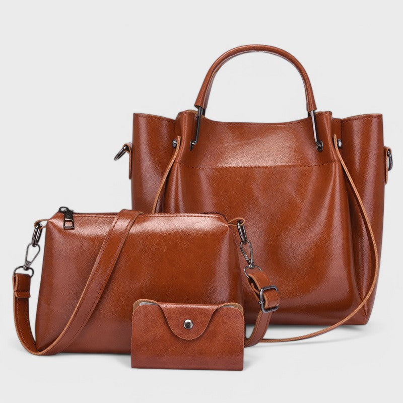 Nora. - Elegantes 3-in-1 Taschen-Set