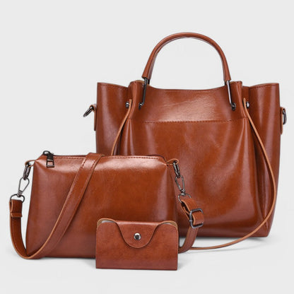 Nora. - Elegantes 3-in-1 Taschen-Set