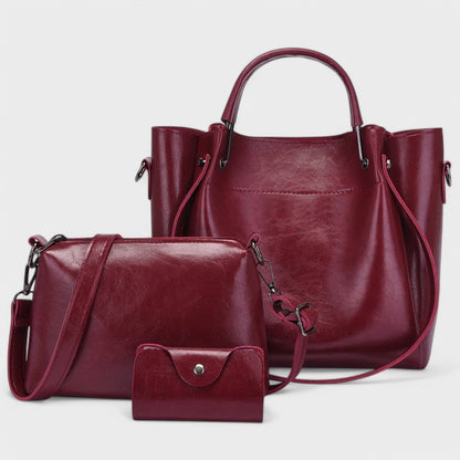 Nora. - Elegantes 3-in-1 Taschen-Set