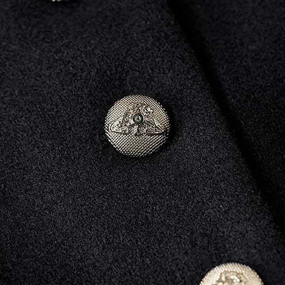 Taillierte Damenjacke aus hochwertiger italienischer Wolle mit Seitentaschen | Ideal für Herbst und Winter