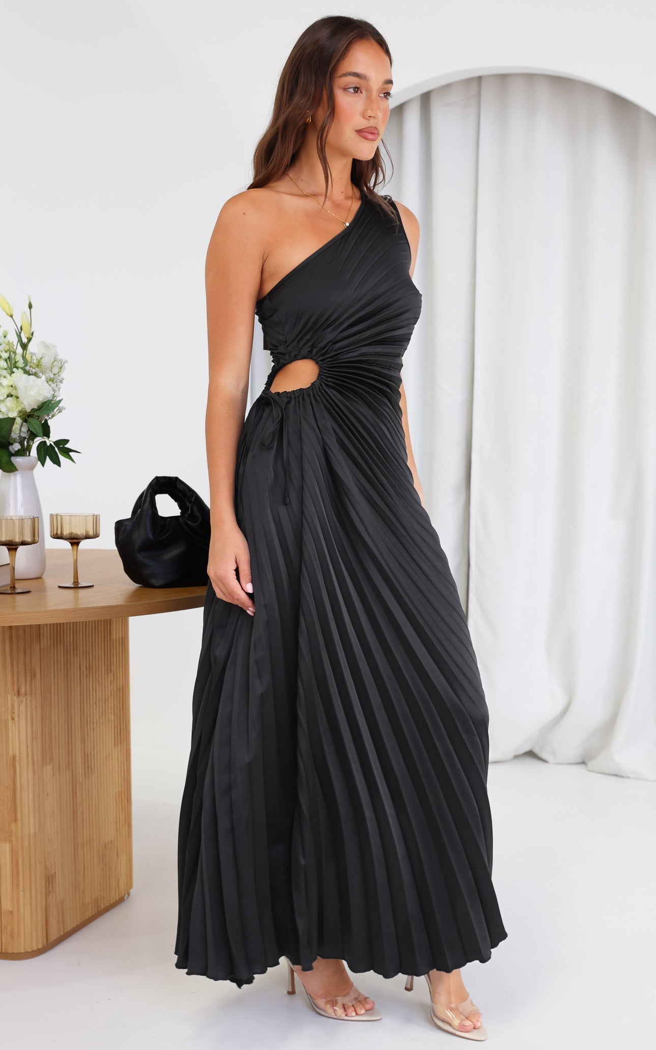 Rochelle - Schwarzes Maxikleid