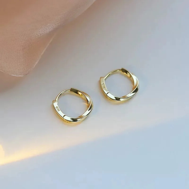 Ohrringe mit Rundinlay aus Sterlingsilber