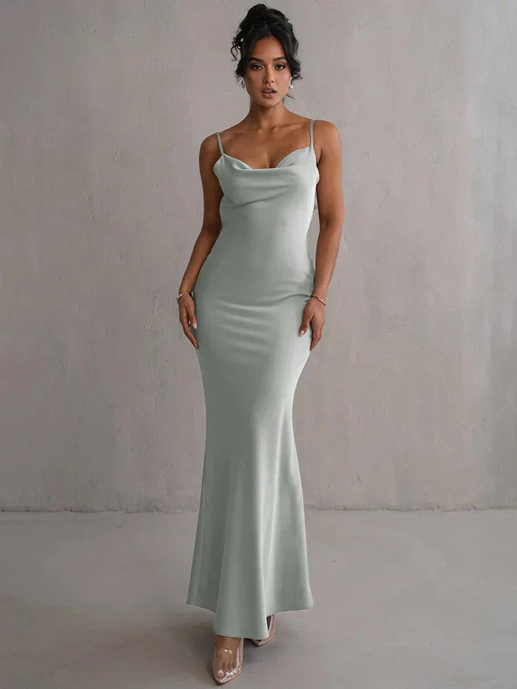 Cassiane - Satin Blumen Kleid