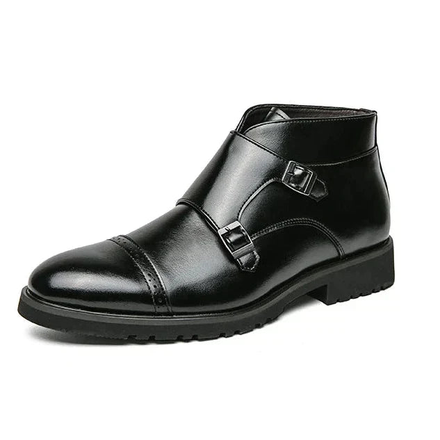 Parker | Kunstleder Doppel-Monk-strap Stiefel