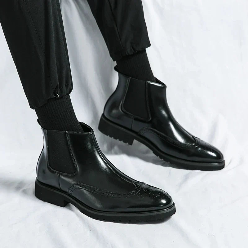 Dwight | Kunstläder Chelsea-Stiefel