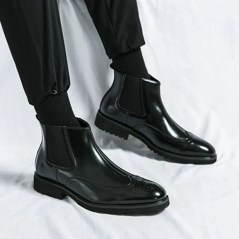 Dwight | Kunstleder Chelsea-Stiefel
