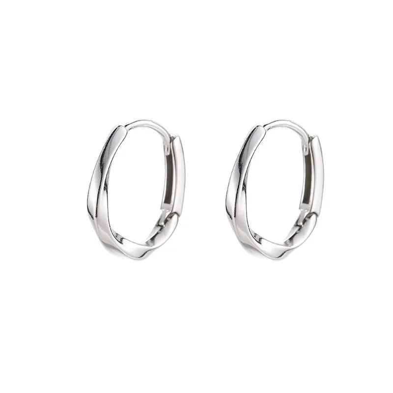 Ohrringe mit Rundinlay aus Sterlingsilber