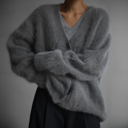 Damen Strickjacke Lockere Passform Klassischer Schnitt Für Kühle Tage