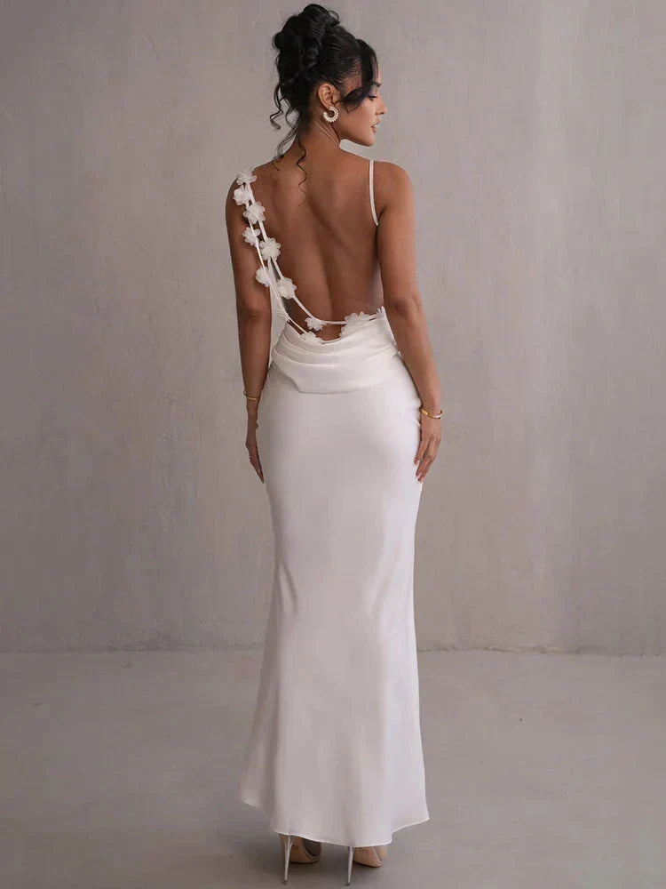 Cassiane - Satin Blumen Kleid