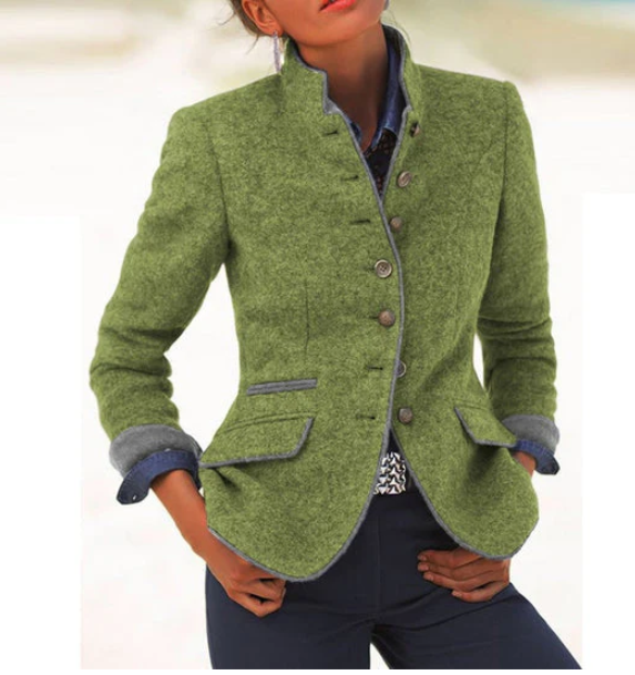 Valeria | Eleganter Cardigan Mit Hohem Kragen, Perfekt Für Einen Schicken Und Warmen Look
