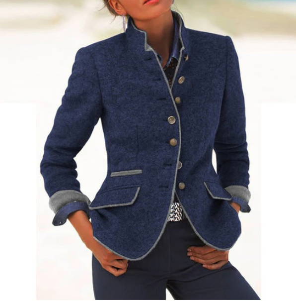 Valeria | Eleganter Cardigan Mit Hohem Kragen, Perfekt Für Einen Schicken Und Warmen Look