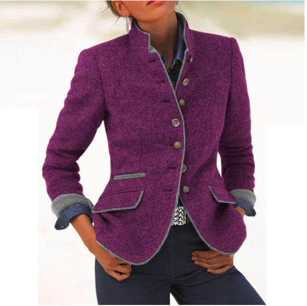 Valeria | Eleganter Cardigan Mit Hohem Kragen, Perfekt Für Einen Schicken Und Warmen Look