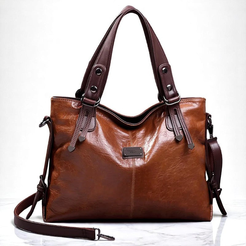 Nora. - Verfeinerte Soft-Leder-Tote-Tasche