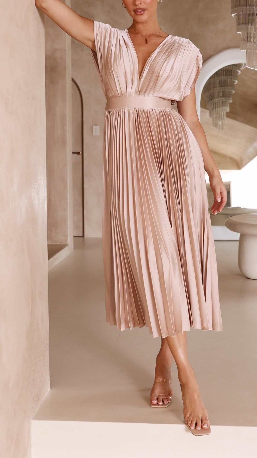 Alexis - Elegantes Plissee-Kleid