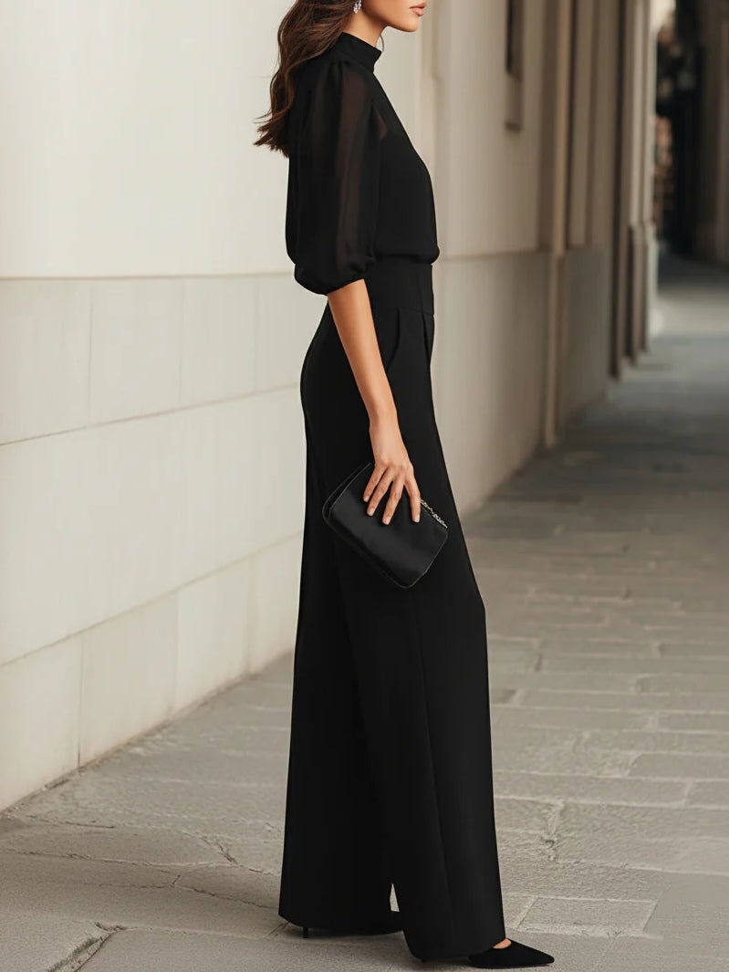 Elodie | Top und weite Hose in einem dreiteiligen Set