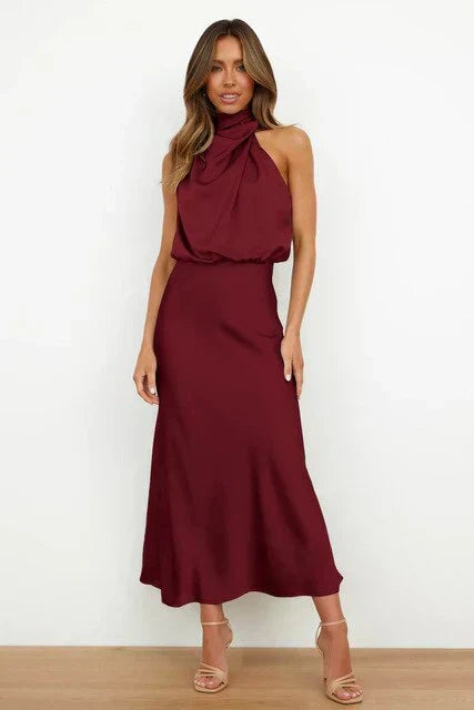 Benthe - schulterfreies Midikleid
