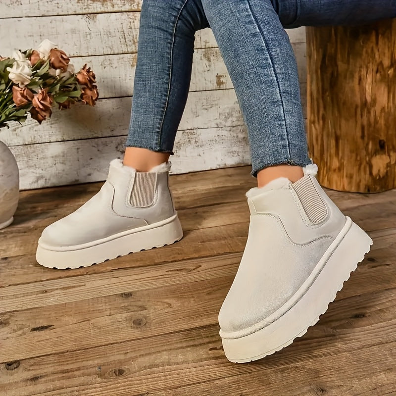Winterliche Damen Chunky-Heel Stiefel