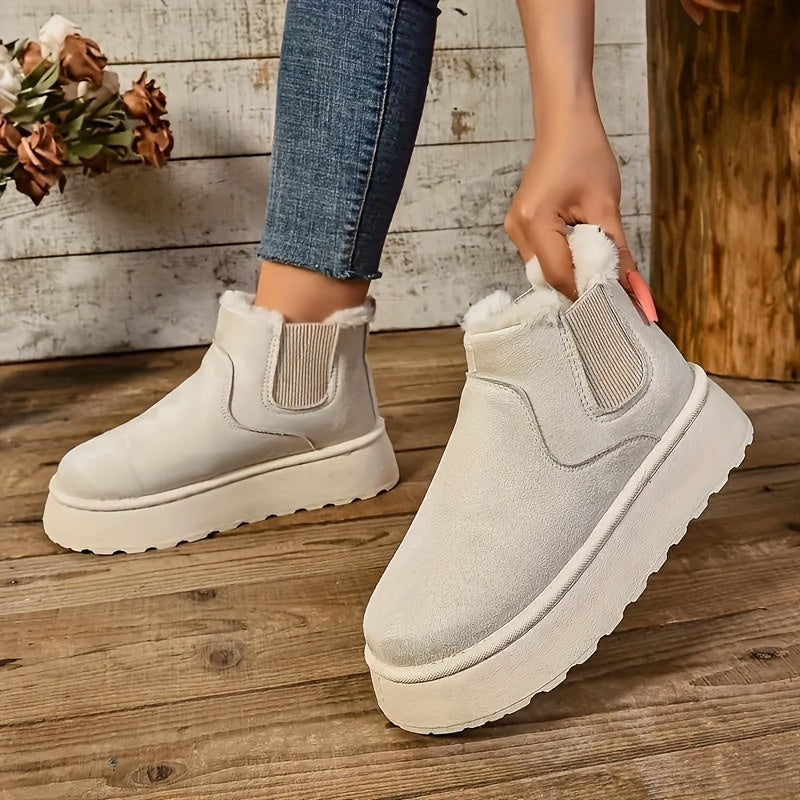 Winterliche Damen Chunky-Heel Stiefel